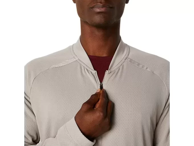 ACTIBREEZE JACQUARD GRID FULL ZIP JACKET