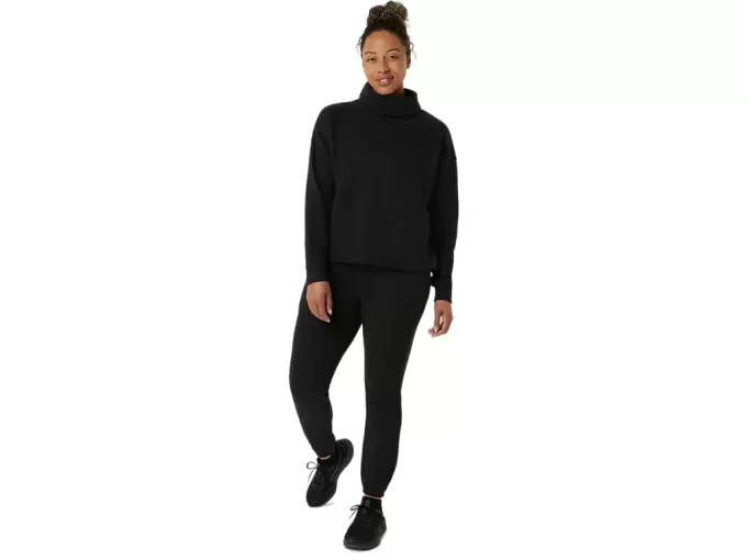 FRENCH TERRY HIGH NECK TOP