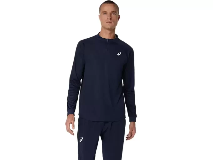 MATCH LONG SLEEVE 1/2 ZIP TOP