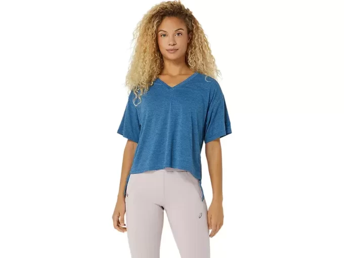 NAGINO FLEX HEATHER SHORT SLEEVE TOP