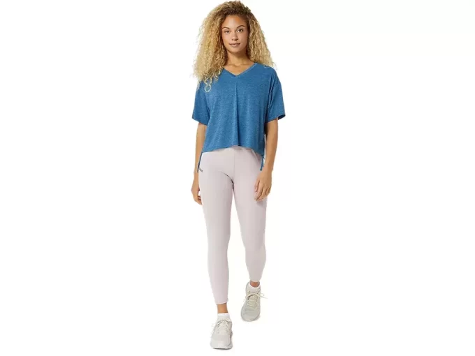 NAGINO FLEX HEATHER SHORT SLEEVE TOP