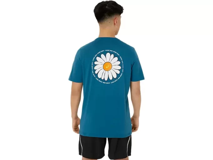 UNISEX ASICS DAISY BACK PRINT SHORT SLEEVE TEE