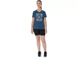 WOMEN’S SUNFLOWER SLOGAN V-NECK
