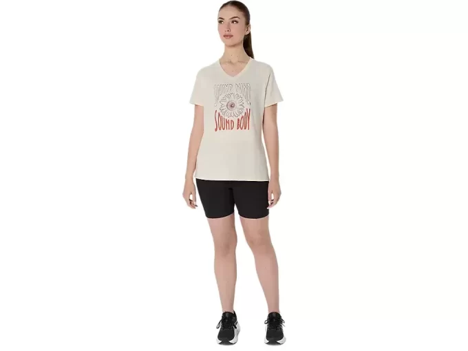 WOMEN’S SUNFLOWER SLOGAN V-NECK