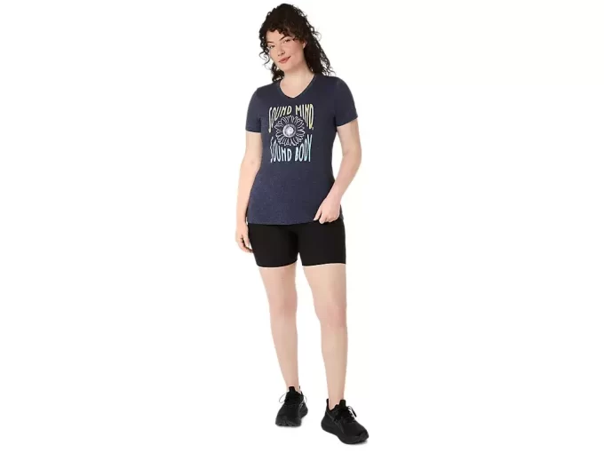 WOMEN’S SUNFLOWER SLOGAN V-NECK