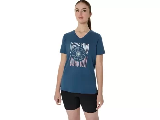 WOMEN’S SUNFLOWER SLOGAN V-NECK