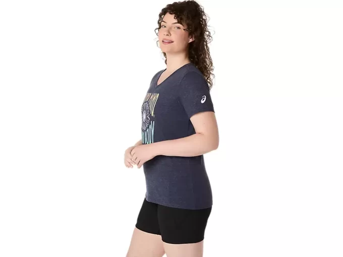 WOMEN’S SUNFLOWER SLOGAN V-NECK